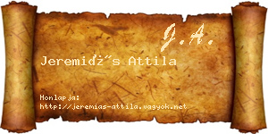 Jeremiás Attila névjegykártya